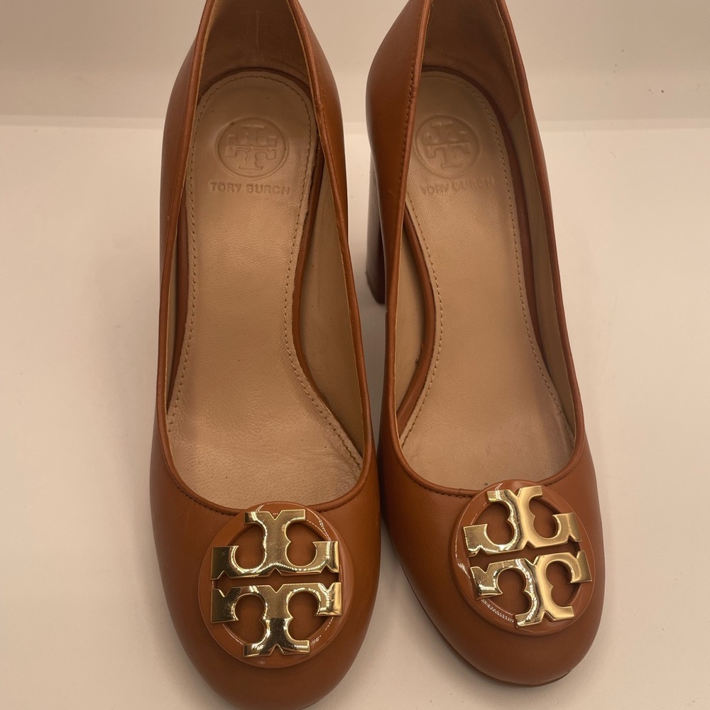 Tory Burch Janey Pumps - Royal Tan - 85mm - Size 5- With Original Box